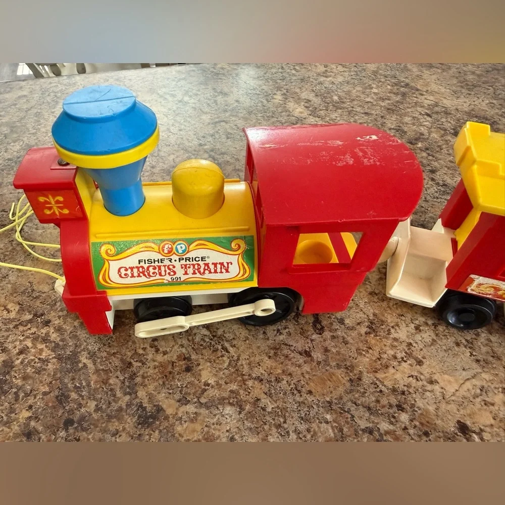 Vintage Fisher-Price Colorful Circus Train Set